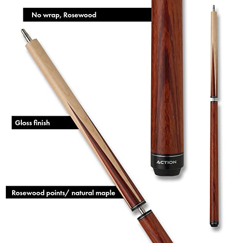 Action Actbjr Rosewood Break Jump Cue, 29" Hardrock Maple Billards Pool Cue Stick, 19Oz #TOP1