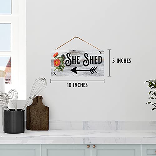 Chico Creek Signs She Shed Sign Decor Wood Signs Decorations Wooden Women Cave Camper Room Lady Womens Girl Ladies Funny Shack Wall Gift 5x10 SP-05100001018 - Image 6