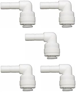 Pxyelec - Tubo de conexión para filtro de agua, 1/4 pulgadas, 5 clips de bloqueo de plástico para sistema de agua de ósmosis inversa, 5 unidades