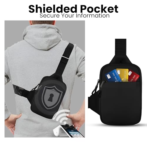 Generic Lightweight Waterproof Sling Bag with Adjustable Strap for Men and Women, Dual Pocket for Travel, Running, Hiking, and Everyday Use2