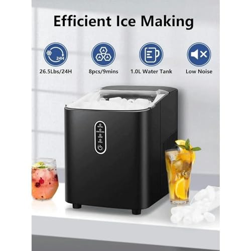Fabricadora de hielo portátil de mesa con auto-limpieza miniatura 2
