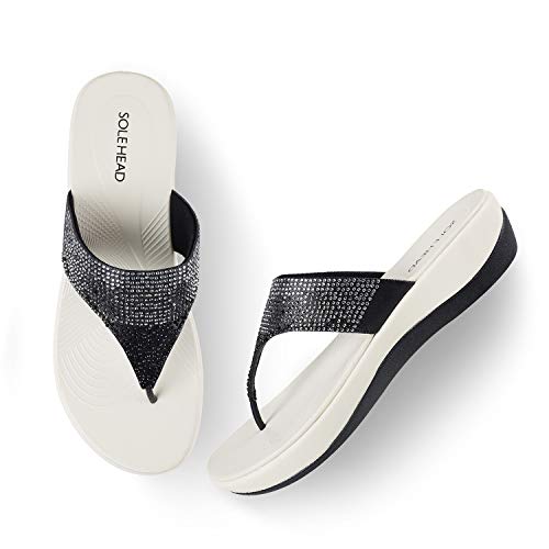 Image of SOLE HEAD Black Women Wedges Sandal
