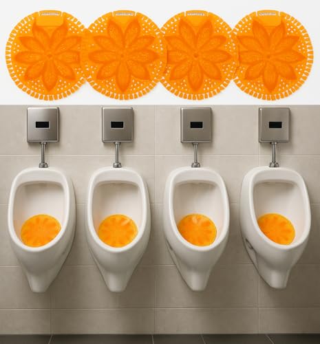 4'lü Ekonomik Paket Mango Kokulu Pisuvar Süzgeci - Koku Giderici Sıçratma Önleyici Hijyenik Pisuvar Bloğu