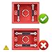 Eagles Cassette Repair Device/Electrical Box Repair,86 Type Switch Socket Universal Outlet Box Repairer 10 Screws Tools Sturdy Switch and Socket+1 Wrench-Upgraded Nylon Insulation