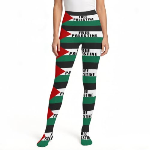 Free Palestine Flag High Waist Tights