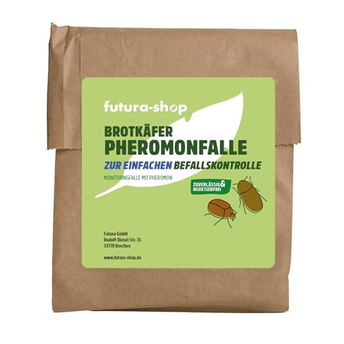 Futura-Shop Pheromonfalle für Brotkäfer, Nagekäfer, Vorratschädlinge | Klebefalle mit...