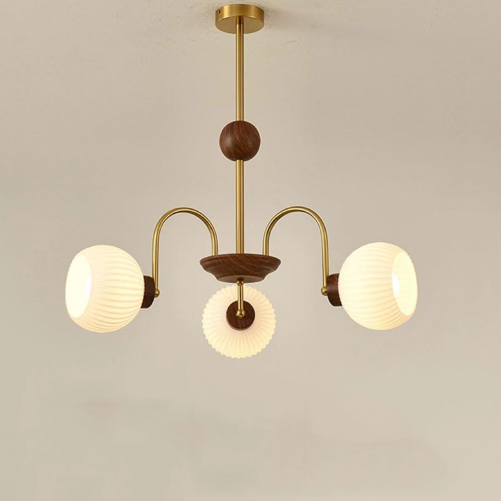 Lampade a Sospensione a Incasso in Stile retrò per Camera da Letto, lampadari Bianchi in Stile Moderno di metà secolo per Soggiorno, Isola Cucina con Paralume in Vetro opalino, lam