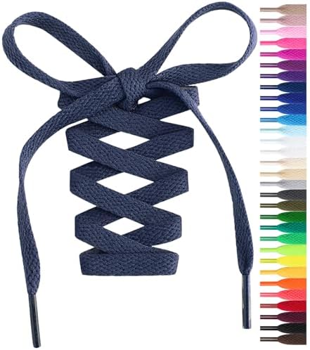 'Handshop Flat Shoelaces 5/16'' - 20 Colors in 36''-72'' Shoe Laces For Sneakers'