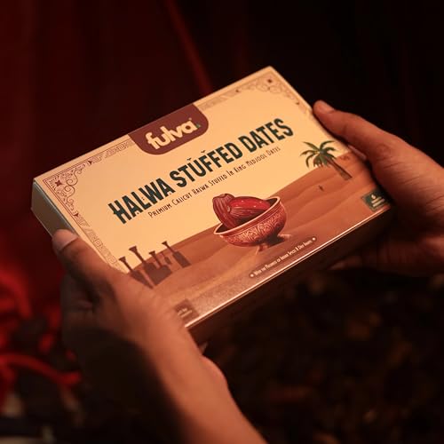 Image of Fulva Stuffed Medjool Date Halwa Assortment 168g | 6 Flavor Mix - Classic, Honey Dry Fruit, Kiwi, Banana, Tender Coconut & Spiced | Kerala Sweets Gift Box | Premium Indian Dessert