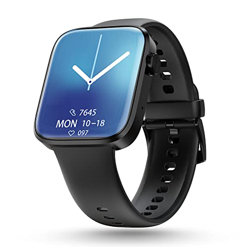 Pebble Newly Launched Cosmos Prime Bluetooth Calling Smart Watch, Largest 1.91" Bezel-Less Edge-to-Edge Display, 600 Nits Brightness, Sleek Metallic Body, Wireless Charging, Health Suite (Jet Black)
