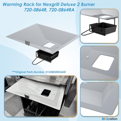 Image of Grease Tray with Catch Pan for Nexgrill 2-Burner Replacement Parts 720-0864R, 720-0864RA, Drip Pan for Nexgrill 2 Burner 720-0864RA Grease Tray Replacement