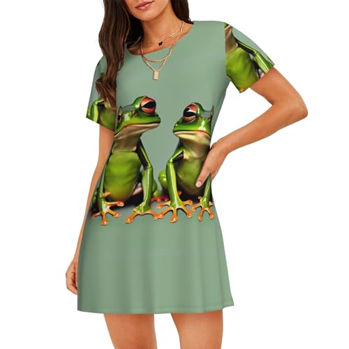 Chemise de nuit manches courtes anti-chaleur robe de nuit légère