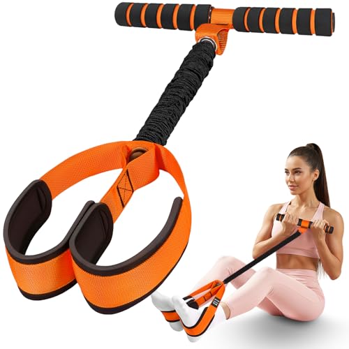 UZTUGG Upgrade Pedal Resistance Band with Handles, Exercise Band for Women, Sit Up Equipment for Full Body Training, Core, ABS, Legs, Glutes, Arms, Pilates, Physical Therapy, Strength Training