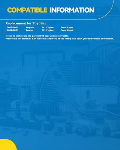 Image of PHILTOP Front Right Disc Brake Caliper Assembly Replacement For 2007-2016 Toyota Tundra, 2008-2016 Toyota Sequoia, 193274 Front Right Passenger Side