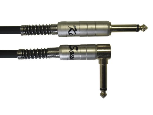 SMSA 10ft Gold Tip Straight and Angled Guitar Cable - Black