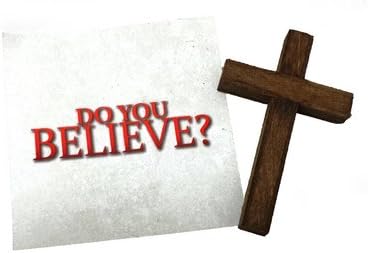 Do You Believe? Wooden Cross with Tract 25 Pack