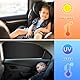 Sonnenschutz Auto Seitenscheibe, Sichtschutz Fenster, Auto Fenster Verdunkelung, Sonnenschutz Auto Magnetisch, Auto Vorhang mit UV für Kinder&Haustiere, Schwarz, 4 Stück