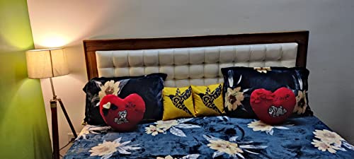 Image of Delicado Velvet Huggable Heart Shape Sleeping Dog Soft Plush Stuffed Cushion Pillow Toy, SleepingDog Pillow Red