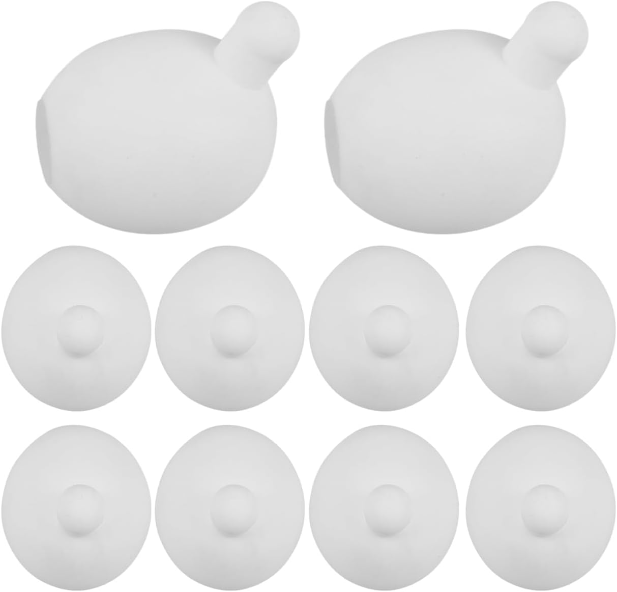Homoyoyo 10 Pcs Bubble Core Insert: Press Bubble Insert for DIY Doll Making 2.4Inch Silicone Press Squeeze Stress Relieving Toys Sensory Play Accessories for Crochet (White)