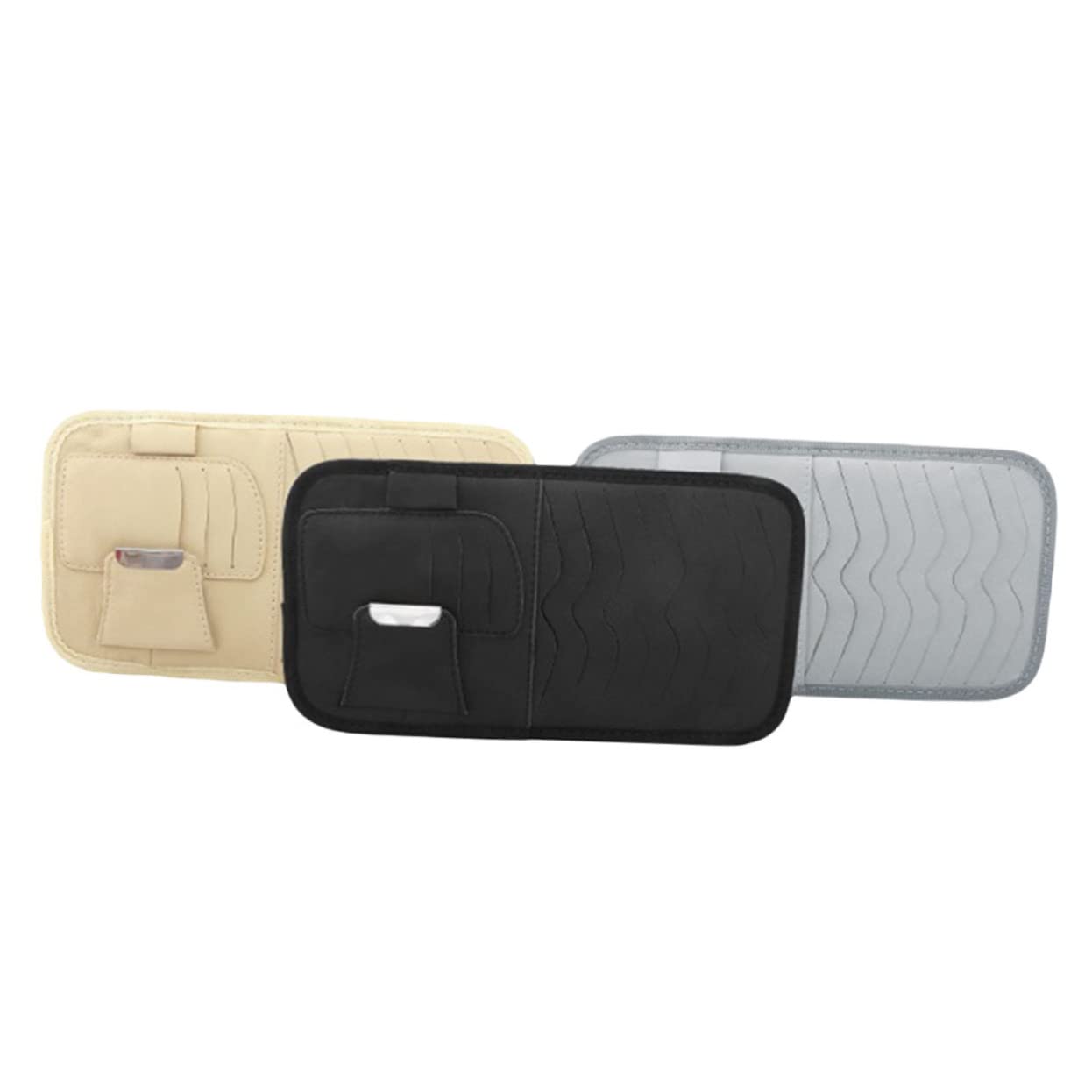 ibasenice 3St Aufbewahrung der Sonnenblende im Auto LKW- -Organizer Kunst runder Filz Sonnenblende für auto Halter Rechnung falten Wagen Autoclip Brillenclip Clip für Sonnenblende