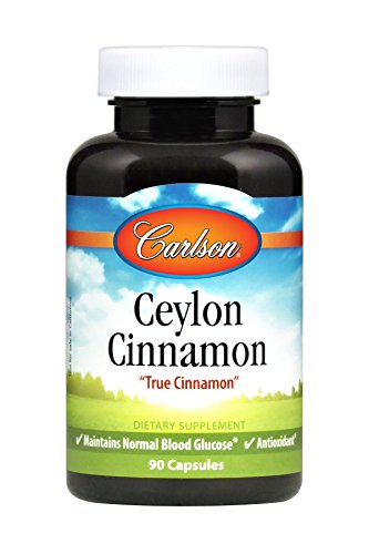 Carlson - Ceylon Cinnamon, Cinnamon Supplements, 500 mg, Maintains Normal Blood Glucose, Cinnamon