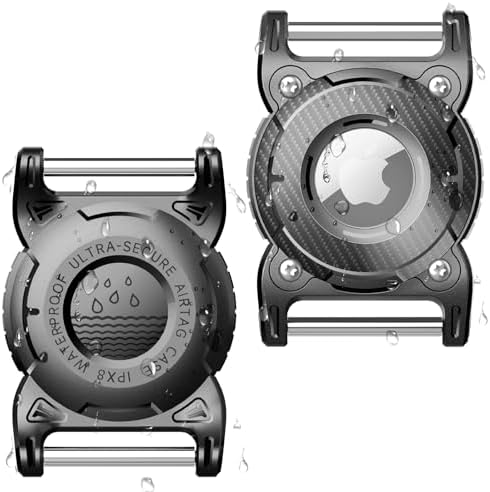 ONEONTA 2 Pack Airtag Dog Collar Holder Waterproof | Airtag Dog | Dog Airtag Holder |Airtag Holder for Dog Collar | Apple Airtag Dog Collar | Airtag Collar Dog, Ultra-Durable, Fits 1″ Width Collar