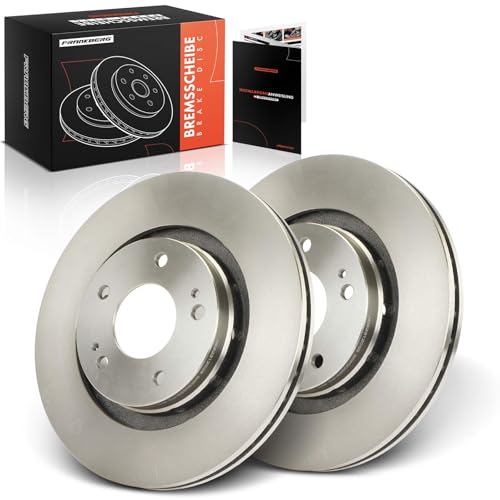 Frankberg 2 discos de freno delanteros compatibles con C-Crosser VU VV 2.2L-2.4L 2007-2012 Outlander I CUW 2.0L-2.4L 2002-2007 4007 VU VV 2.2L-2.4L 2007-2013 Replace # 4615A4 006