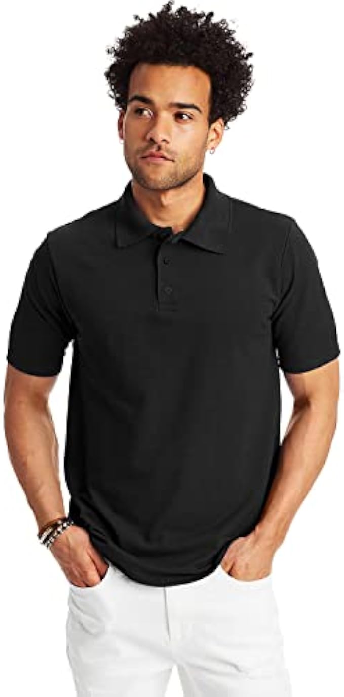 Hanes Men’s X-Temp Short Sleeve Polo Shirt, Midweight Men's Shirt