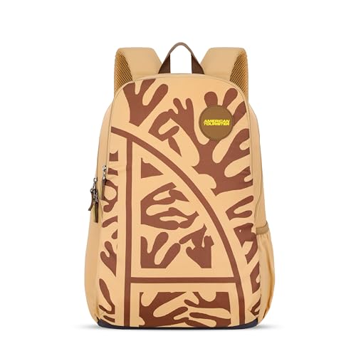 Image of American Tourister Max 3.0 | 29 Ltrs | 2 Compartments | Bottle Pocket | Ergonomic Padded Back Panel & Shoulder Straps | School Backpack for Boys & Girls | 1 Year International Warranty | Brown