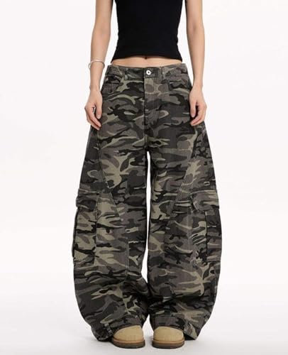 Baggy Jeans for Woman Men Cargo Jeans Low Rise Wide Leg Pants Loose Boyfriend Trousers Hip Hop with Pockets4