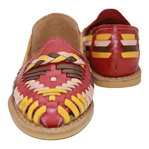 Womens Leather Traditional Huarache Sandal, Hand Woven Authentic Mexican Leather Huarache Sandal3
