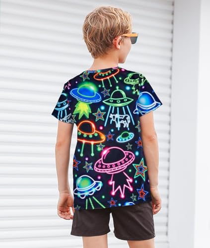Image of uideazone Tshirts for Boys Kids Short Sleeve T-Shirt 3D Graphic Tee Shirts Tops Clothes 4-16 Years