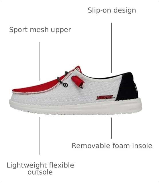Image of HEYDUDE Women's Wendy NCAA | Women's Shoes | Women's Slip-on Loafers | Comfortable & Light-Weight