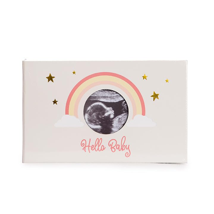 My Baby's Heartbeat Bear Ultrasound + Pregnancy Photo Album for 4x6 photos, Holds up to 100 Photos, Tangerine-image-32