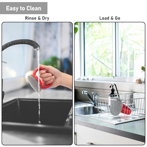 Image of Cast Iron Scrubber 316 Stainless (Heavy-Duty Handle with 3mm Welded Thin Rings for Cleaning cast Iron pots, Pans, Frying Pans, and Grills - Durable Chain Scrubber for Kitchen use)