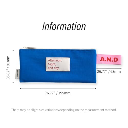 Image of Monolike Afternoon Night and Day flat pen case, Blue - Pencil Pouch, Portable Pencil Bag, Pencil Case, Office Pouch case