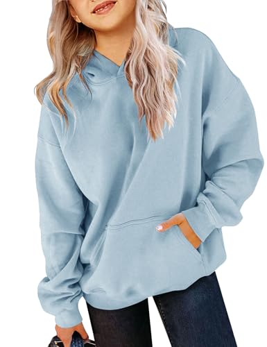 yuccalley girls casual long sleeve hoodies cute oversized fleece pocket sweatshirt tops