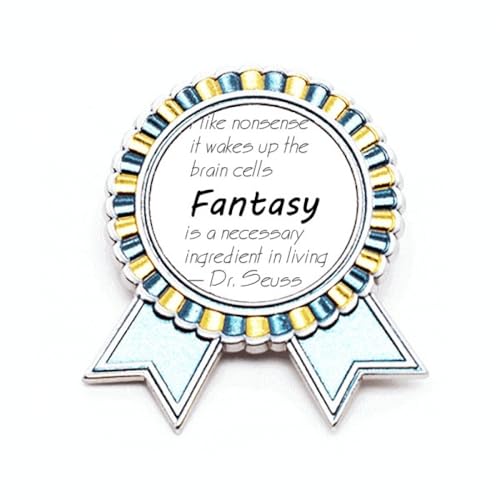 Broche en métal Fantasy Is The Ingredient In Life pour personnaliser un sac