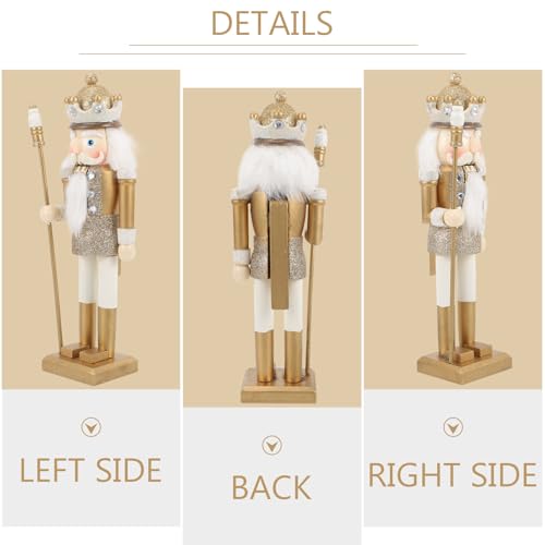 Figurine Créative Casse-Noisette en Bois Décoratif Or - 4