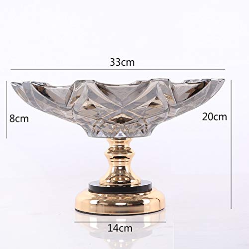 Bfrth Statues Decor Statues Collectibles Glass Fruit Plate Living Room Coffee Table Fruit Candy Plate Tabletop Dining Table Decoration #TOP1