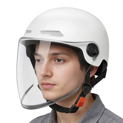Casco de moto pequeño de 30,63 cm con cierre de liberación rápida