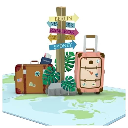 MOKIO® Tarjeta Pop-Up – Viaje – Tarjeta de cumpleaños 3D para vacaciones o como tarjeta de felicitación emergente para un cumpleaños o una despedida
