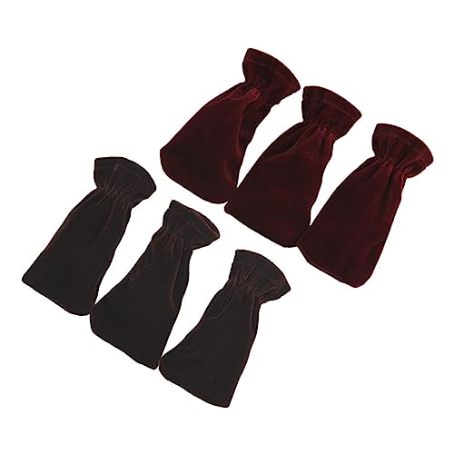 GOOHOCHY 6 Pack Piano Foot Pedal Covers Protective Sleeves for Piano Pedals Soft Velvet Accessories Elastic Band Closure Space-saving Design