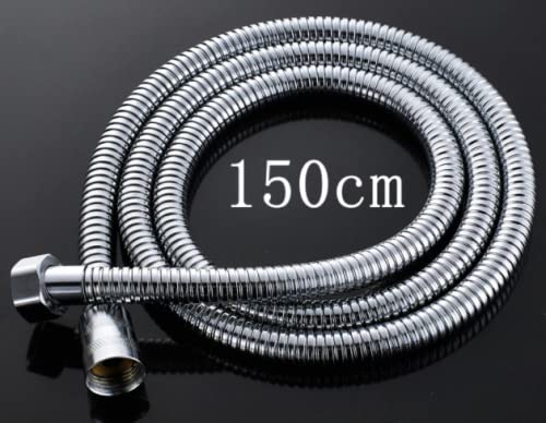 Saraoriginalshop Universal Flexible Shower Strap 1.5 meters in stainless steel double crimping connection from half inch with chrome brass terminals - Image 2