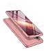 Produktbild JOYTAG Kompatibel mit Xiaomi Mi Note 10 Hülle +Frei Hartglas Glasfilm Schutzfolie 360 Grad Rosé Gold Ultra dünn Alles inklusive Schutz 3 in 1 PC Telefon Cover case-Rosé Gold