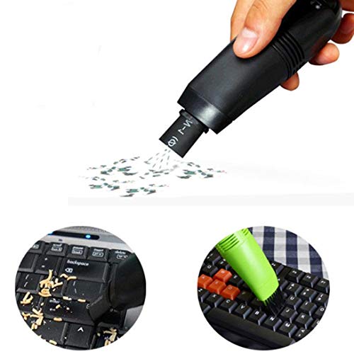 Mini Computer Vacuum USB Keyboard Cleaner PC Laptop Brush Dust Cleaning Kit (Blue) - Thumbnail 5