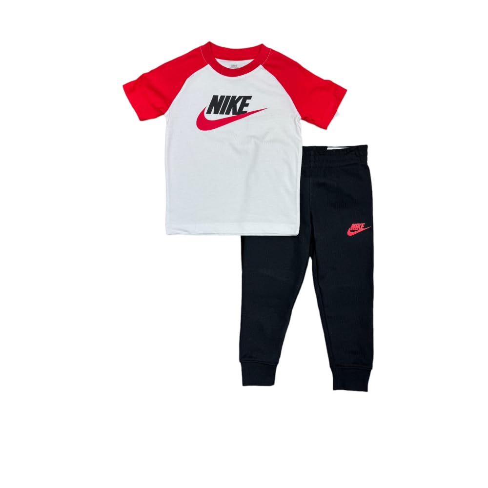 Nikeboys Short Sleeve Shirt and Jogger Set, Durable Stretch and Lightweight