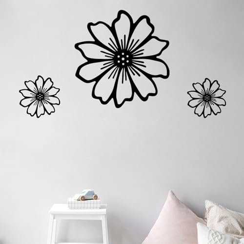 Décoration murale en métal noir triptyque design pour intérieur chic