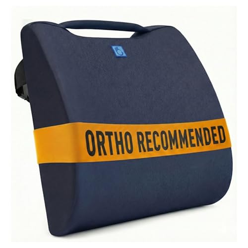 Image of Back Support for Office Chair | 5-Year Warranty | Premium High Density Foam Lumbar Pillow | Orthopedic Backrest for Lower Back & Sciatica Pain Relief|Ergonomic Desk Chair Cushion(Blue)
