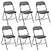 Lot de 6 Chaises Pliantes Effet Velours - Gris Clair